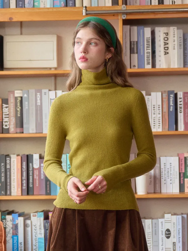 Erin Turtleneck 100% Wool Sweater sold by Simple Retro