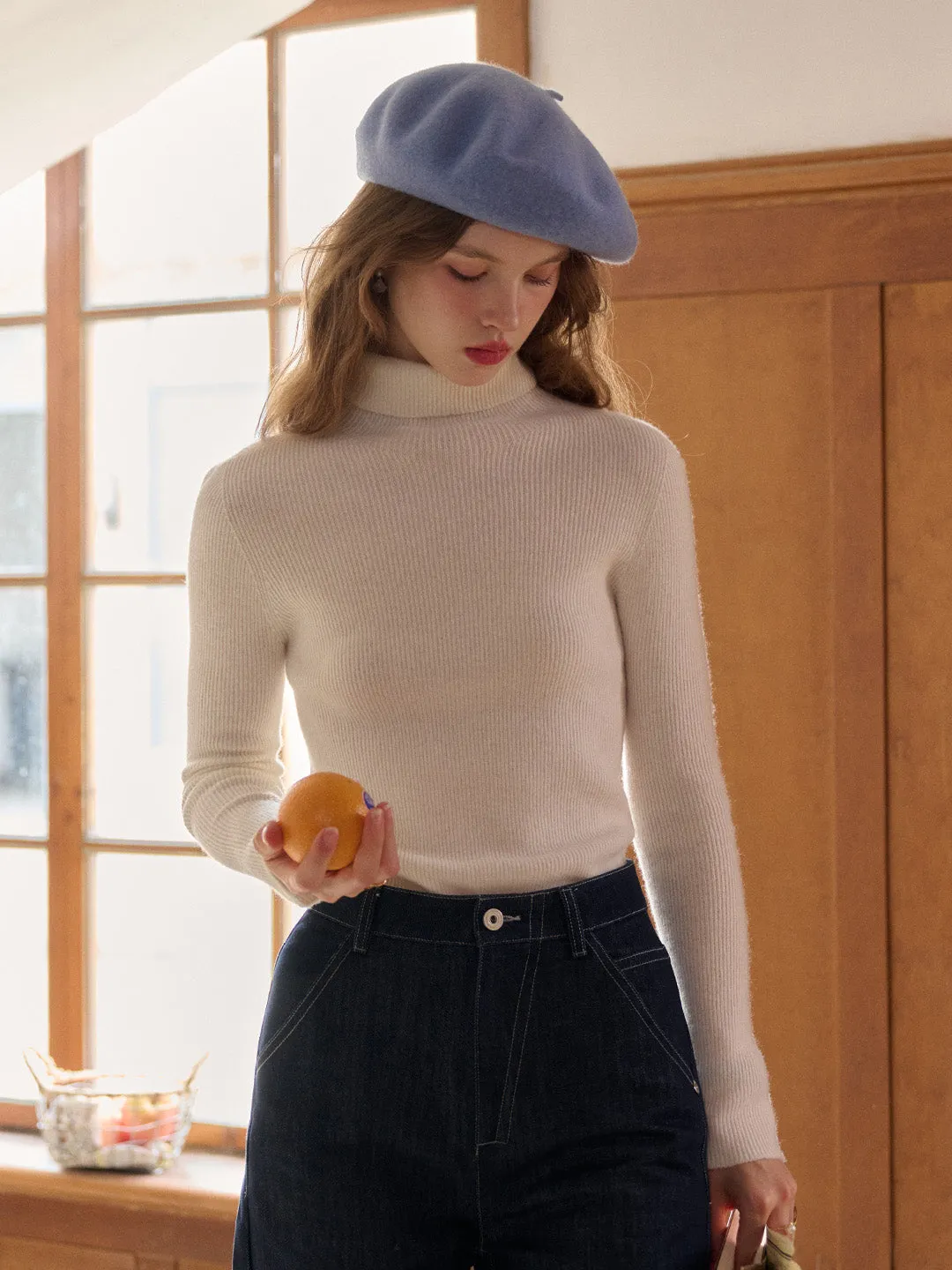 Erin Turtleneck 100% Wool Sweater sold by Simple Retro product image thumbnail 2