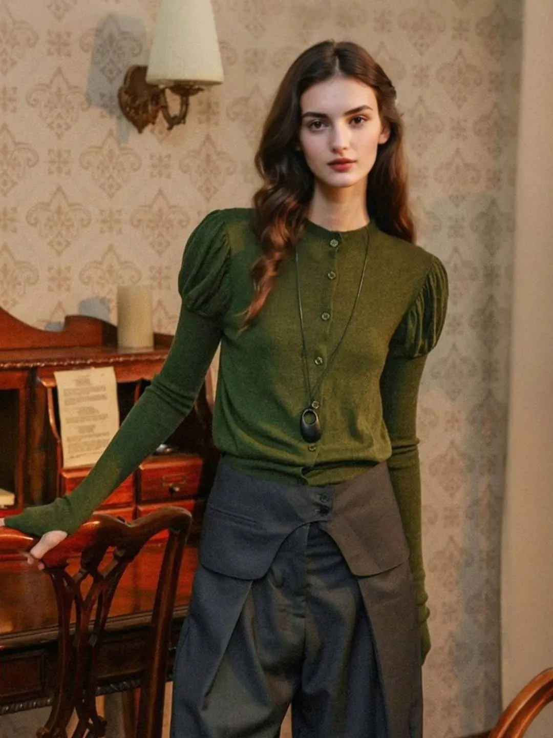 Kataleya Round Neck Blouse sold by Simple Retro