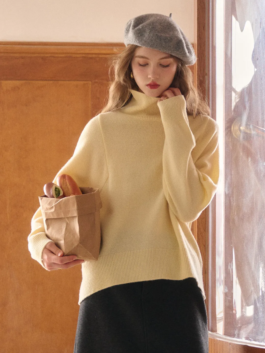 Fallon Turtleneck 100% Wool Sweater sold by Simple Retro product image thumbnail 3