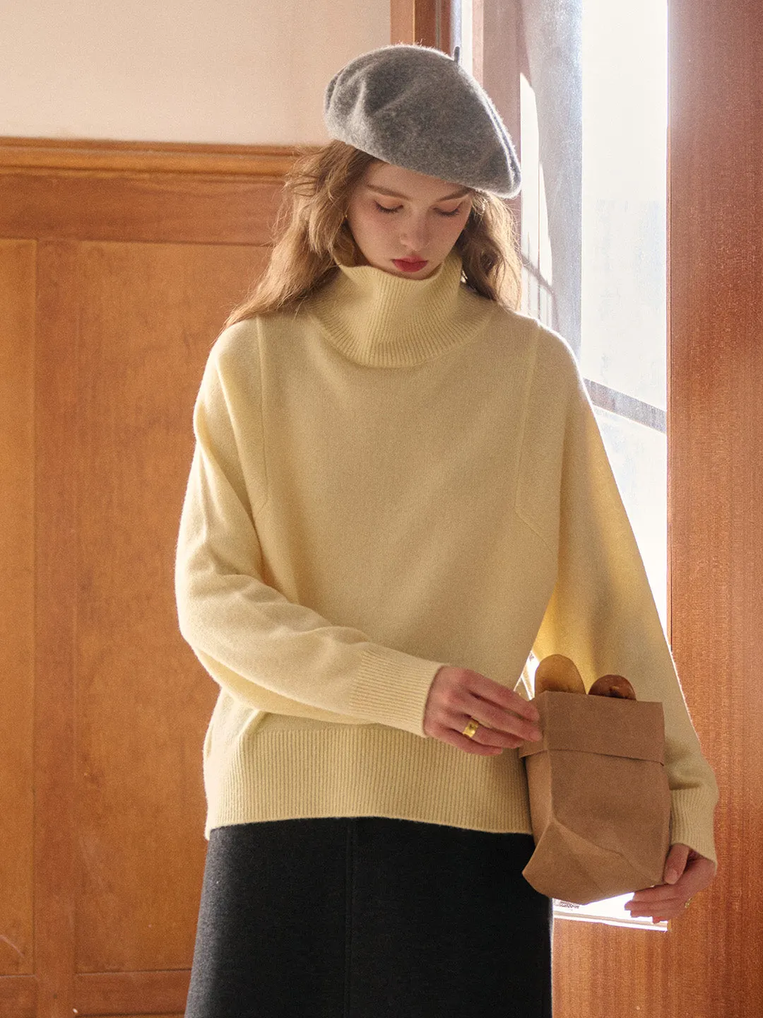 Fallon Turtleneck 100% Wool Sweater sold by Simple Retro product image thumbnail 4