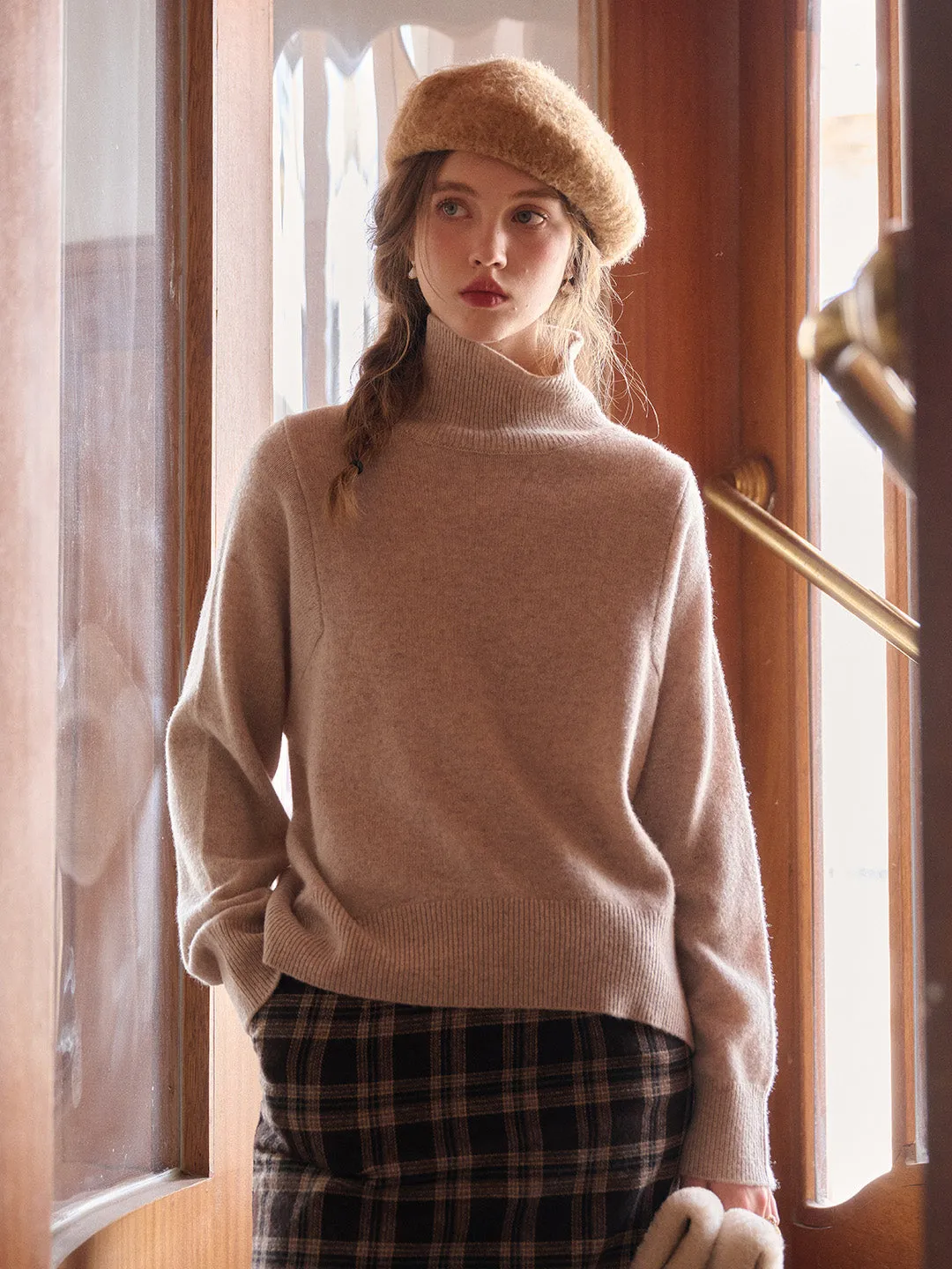 Fallon Turtleneck 100% Wool Sweater sold by Simple Retro