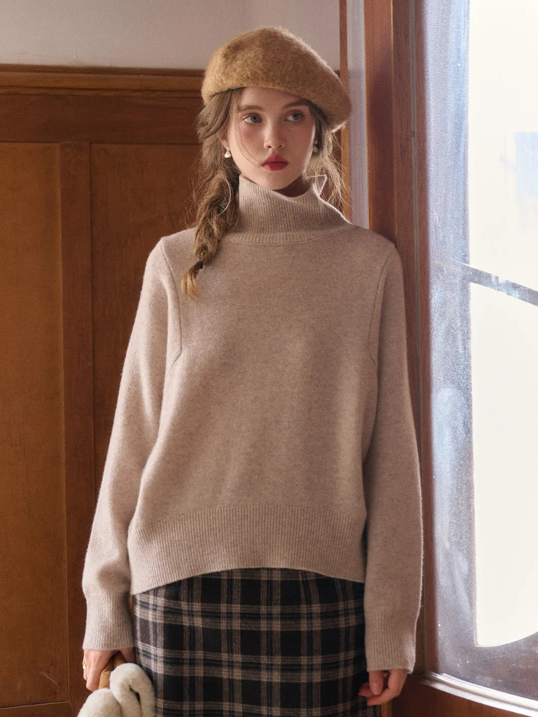 Fallon Turtleneck 100% Wool Sweater sold by Simple Retro product image thumbnail 3