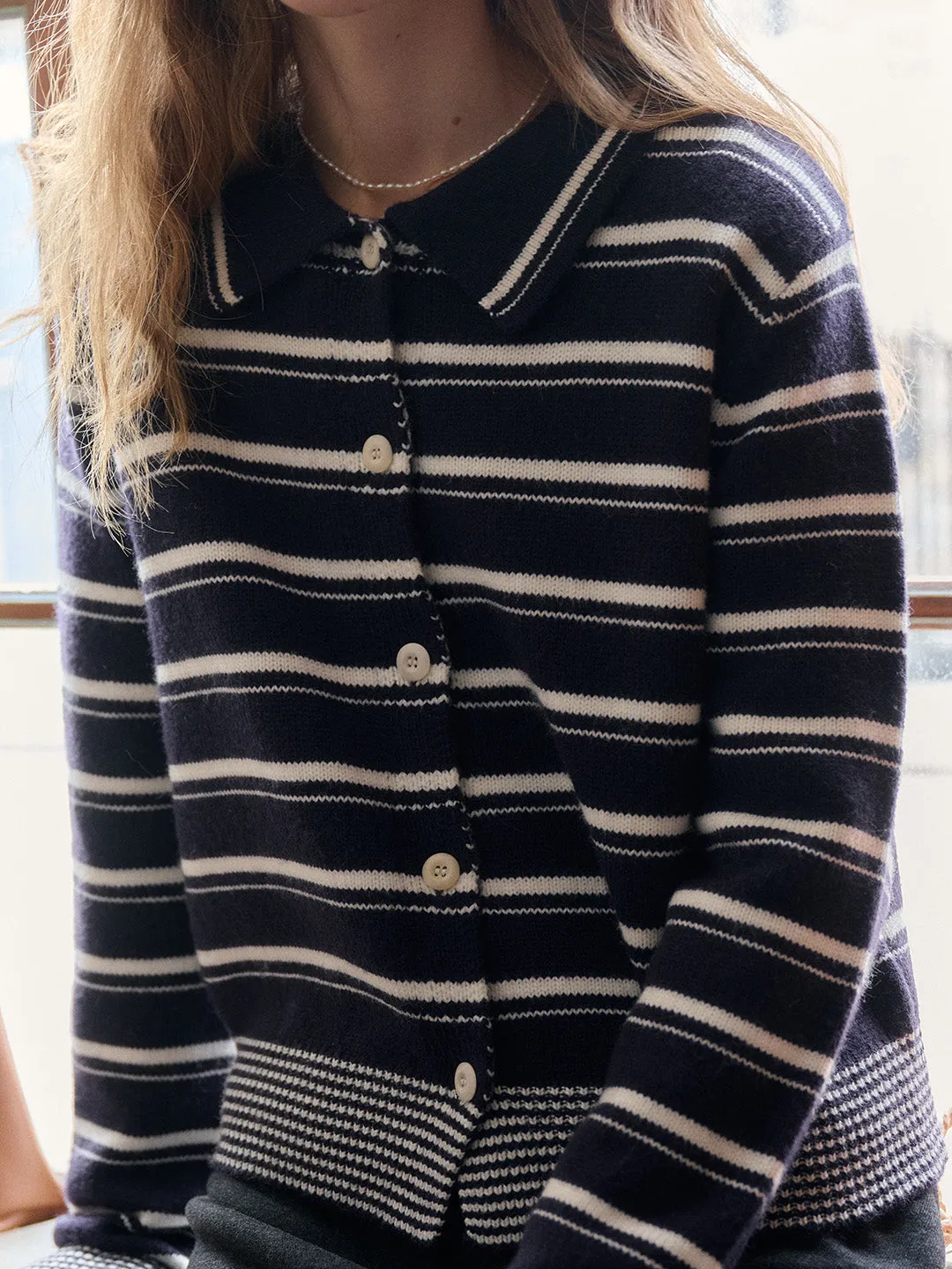 Sloan Polo Collar Wool Cardigan sold by Simple Retro product image thumbnail 2