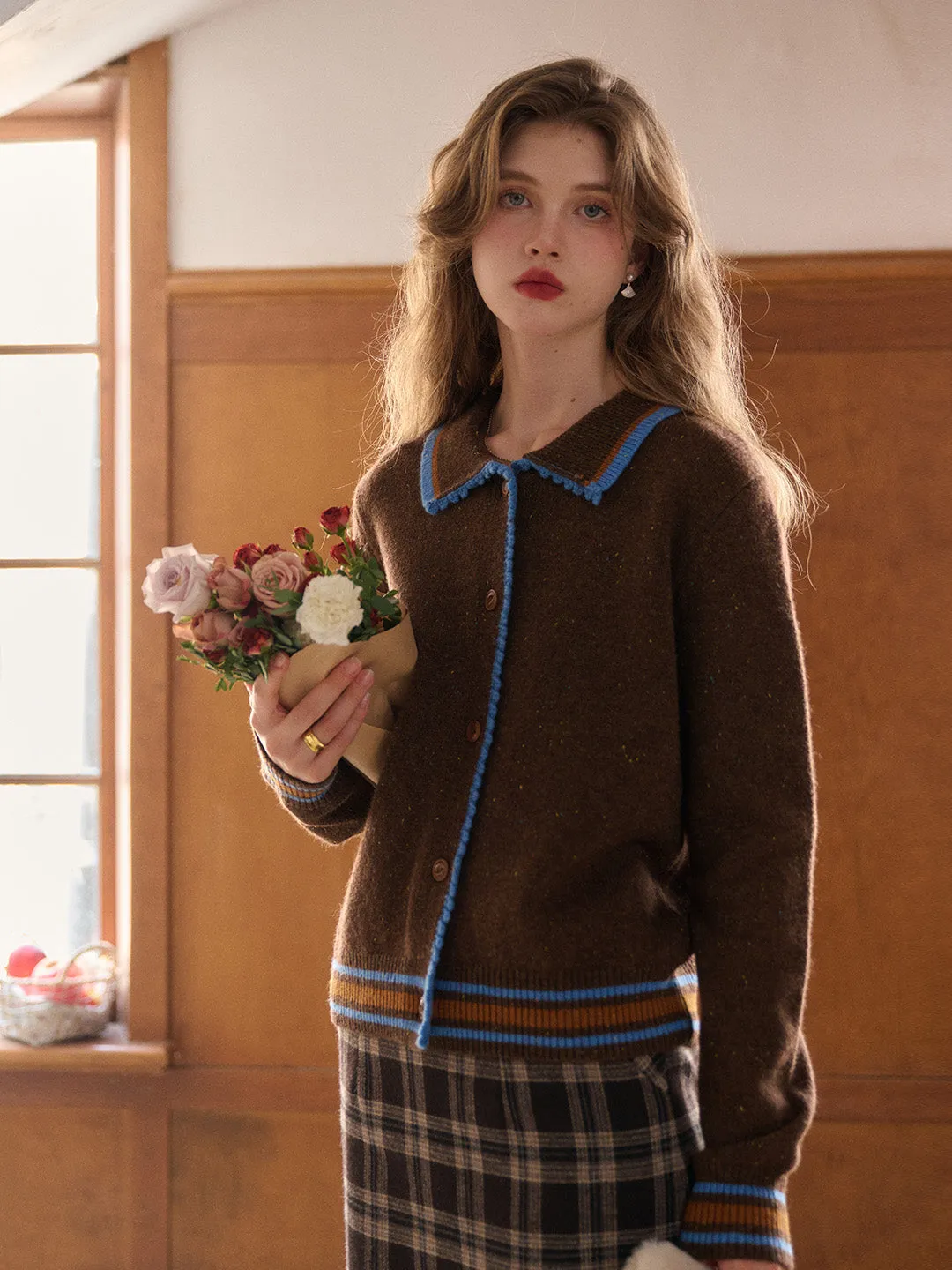 Haley Peter Pan Collar 100% Wool Cardigan sold by Simple Retro product image thumbnail 4