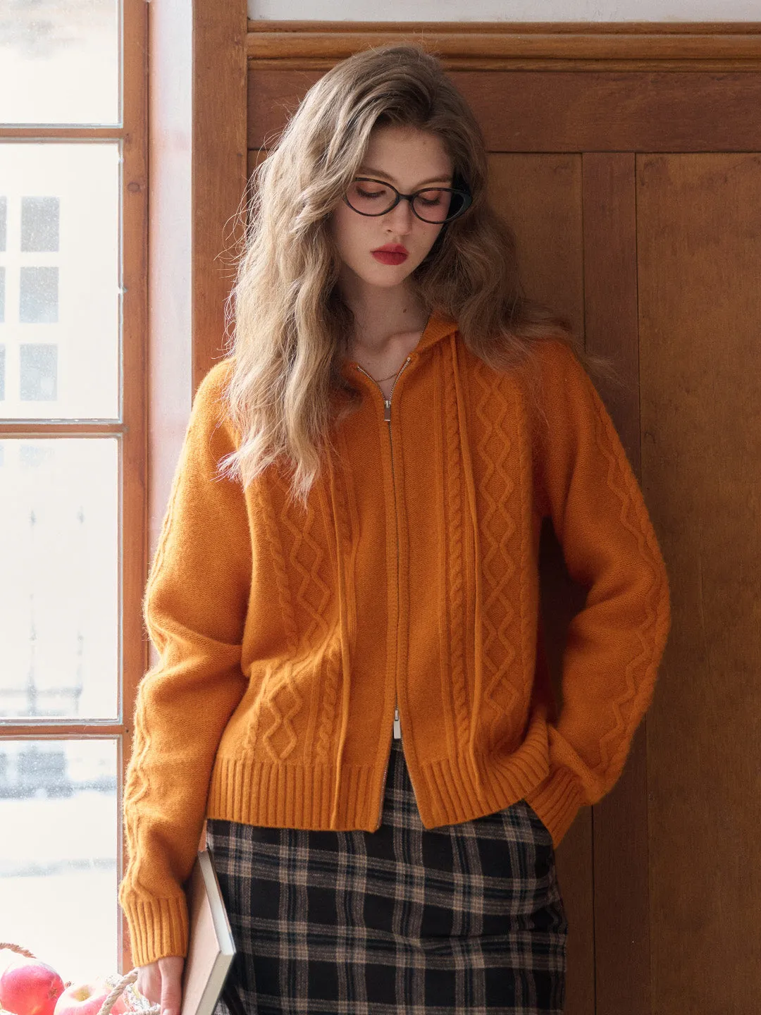 Halle Ribbed Hooded Cardigan sold by Simple Retro product image thumbnail 3