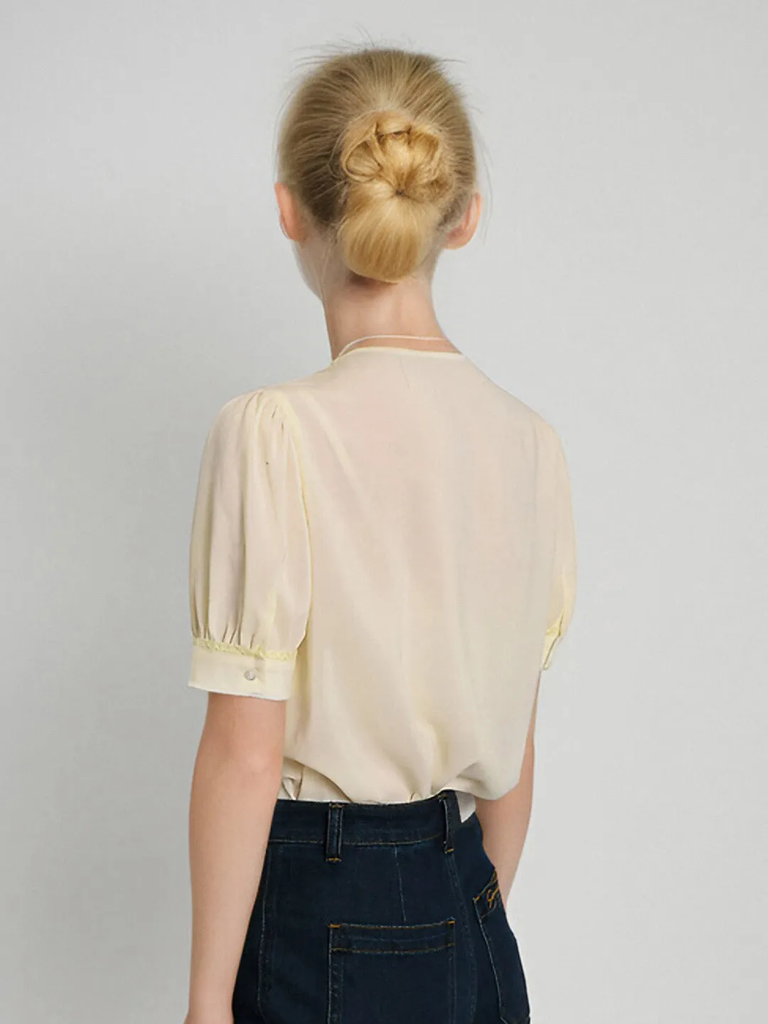【Final Sale】Liv Peter Pan Collar Blouse sold by Simple Retro product image thumbnail 5