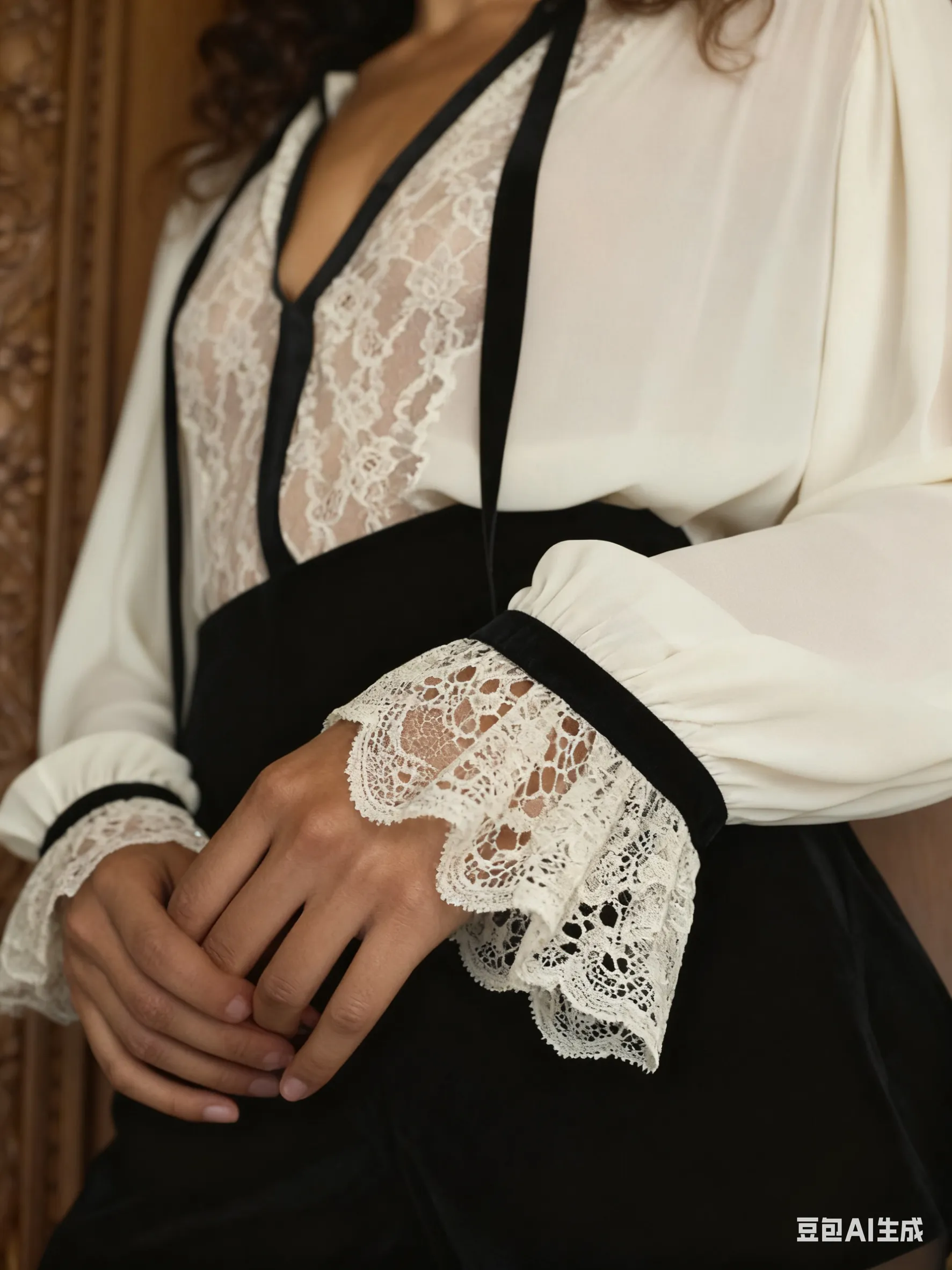 Julie V-Neck Blouse sold by Simple Retro product image thumbnail 2