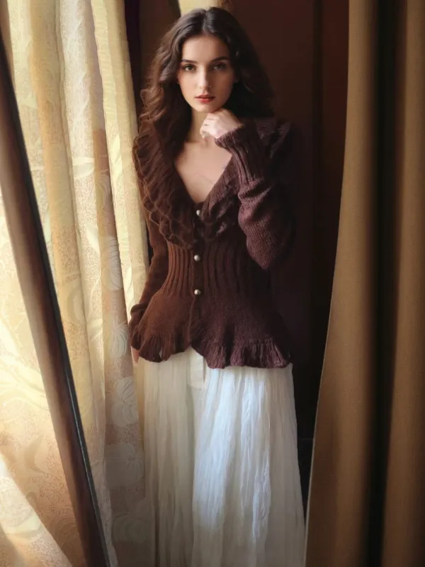 Yareli V-Neck Cardigan sold by Simple Retro