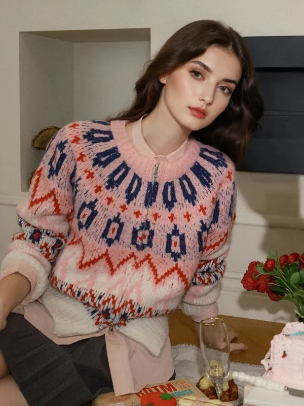 Chana Round Neck Cardigan sold by Simple Retro