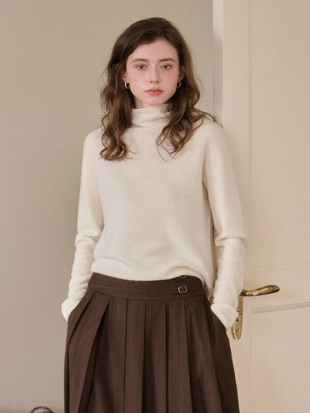 Marilyn Turtleneck Wool Cashmere Sweater sold by Simple Retro