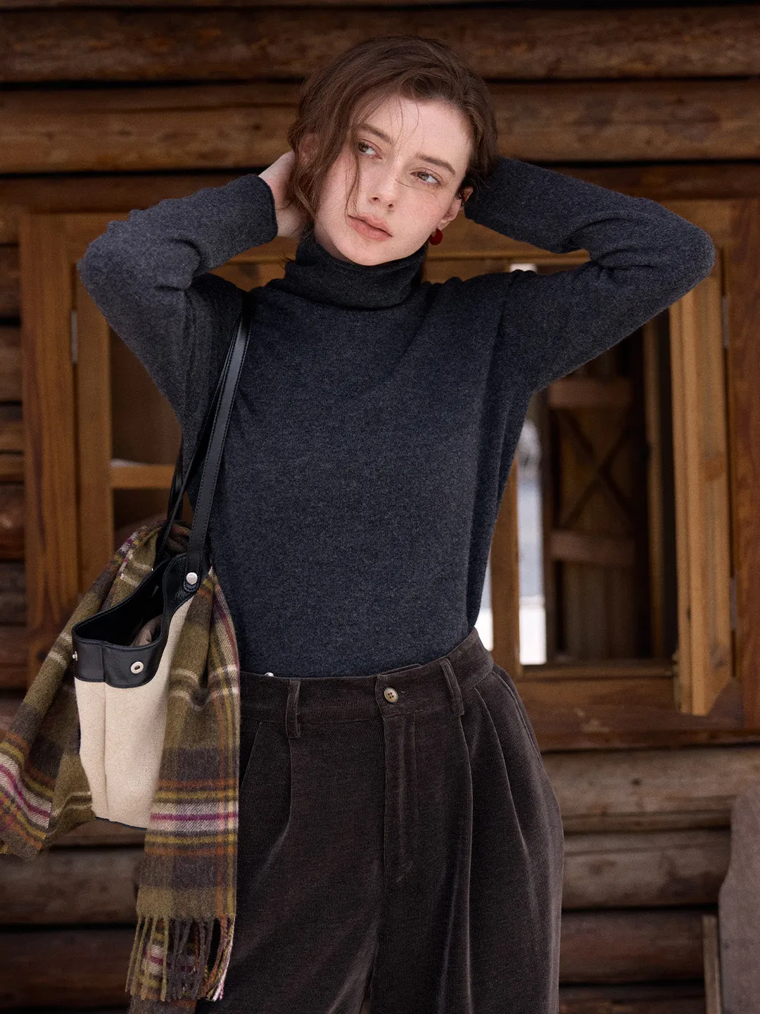 Marilyn Turtleneck Wool Cashmere Sweater sold by Simple Retro