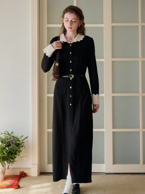 Noemi Peter Pan Collar Maxi Dress sold by Simple Retro