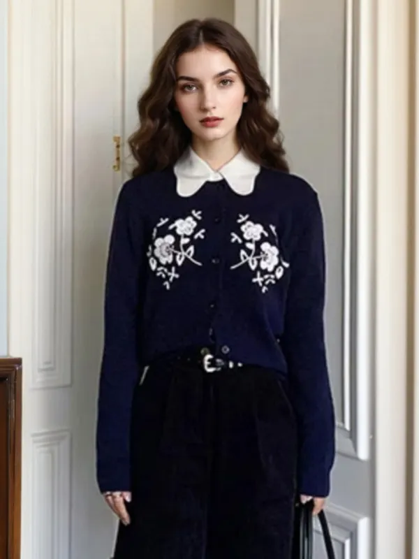 Giana Round Neck Cardigan sold by Simple Retro