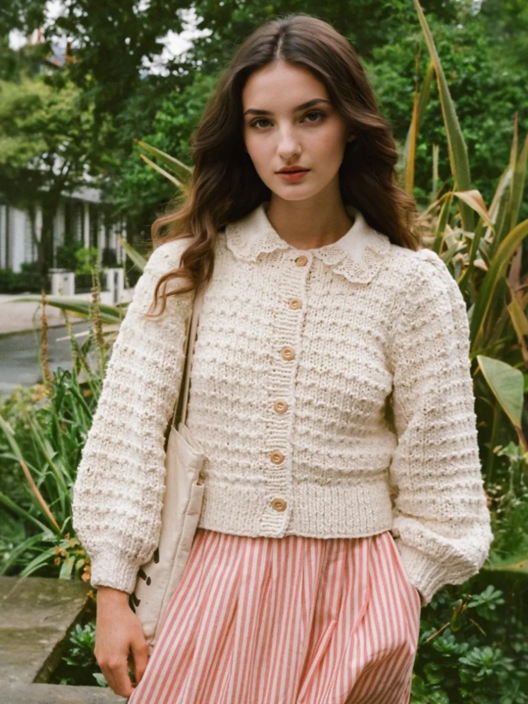 Amayah Lace Collar Cardigan sold by Simple Retro