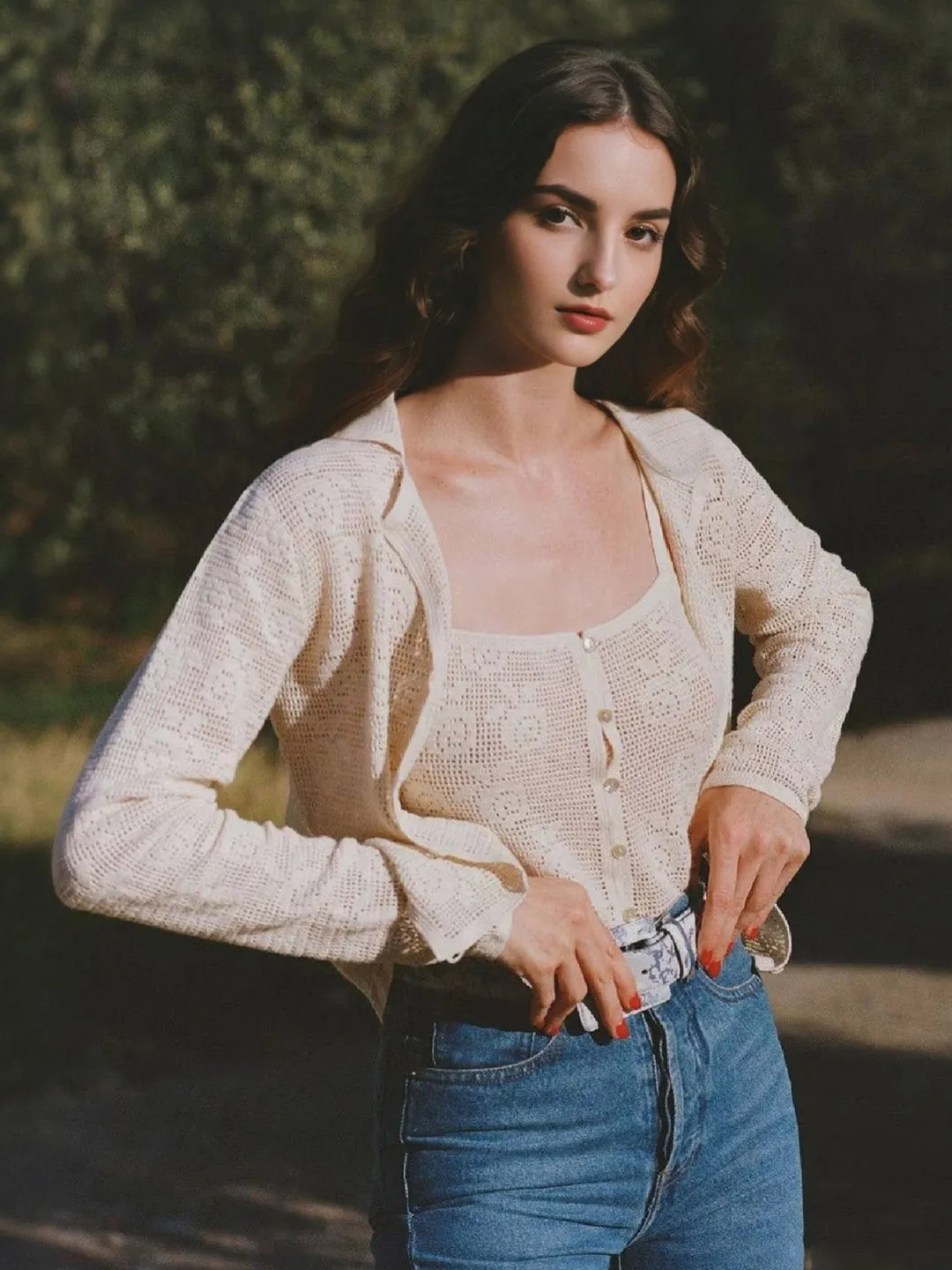 Loretta Hollow Cardigan sold by Simple Retro