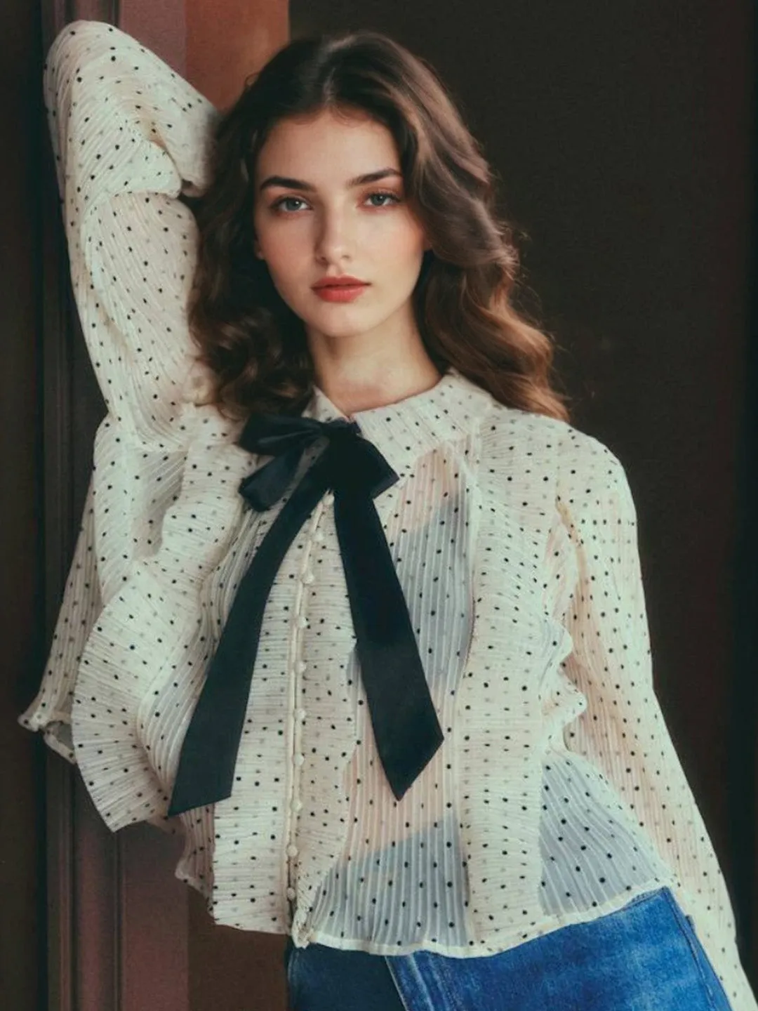 Zaria Round Neck Blouse sold by Simple Retro