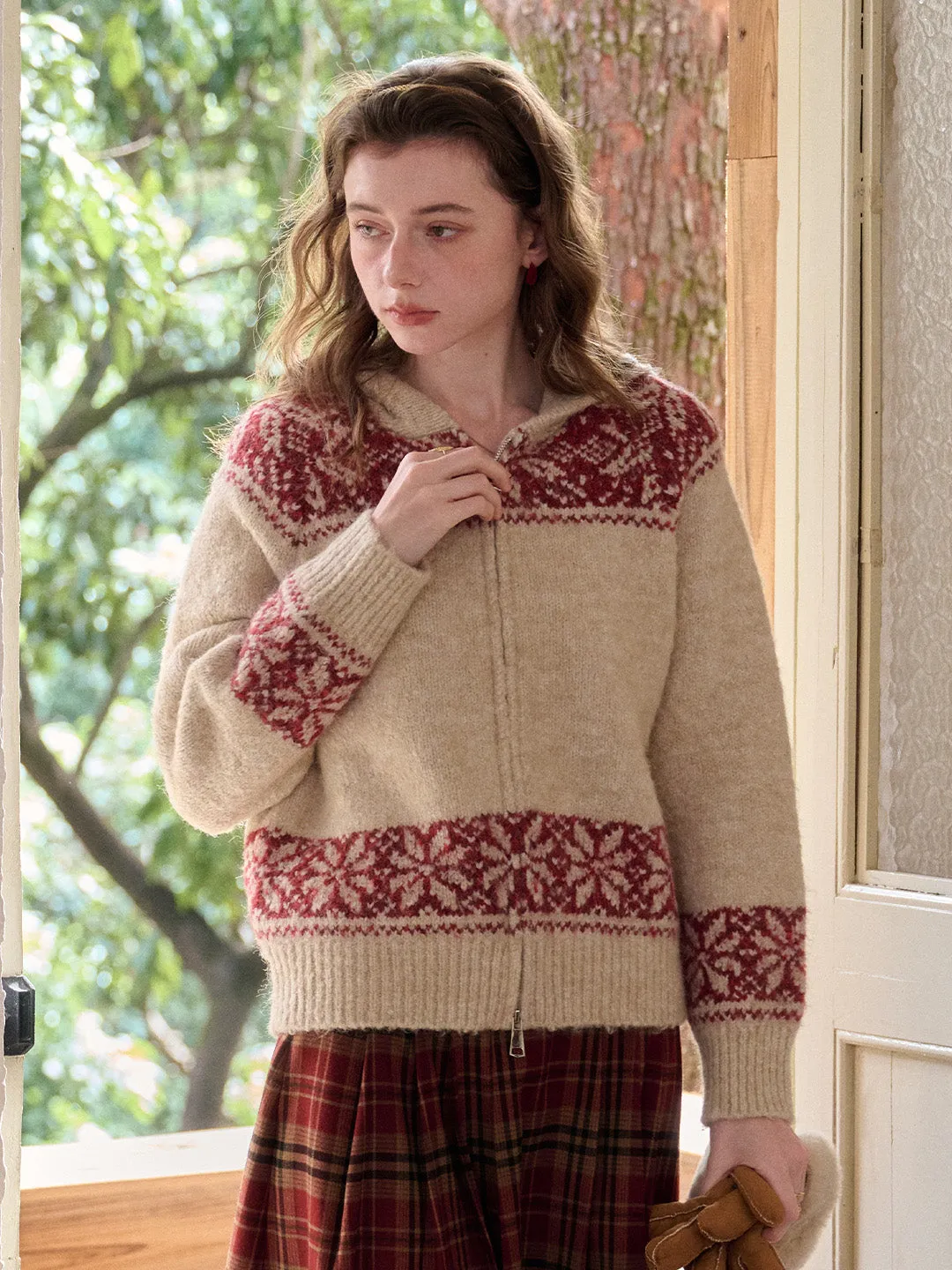 Novalee V-Neck Wool Cardigan sold by Simple Retro