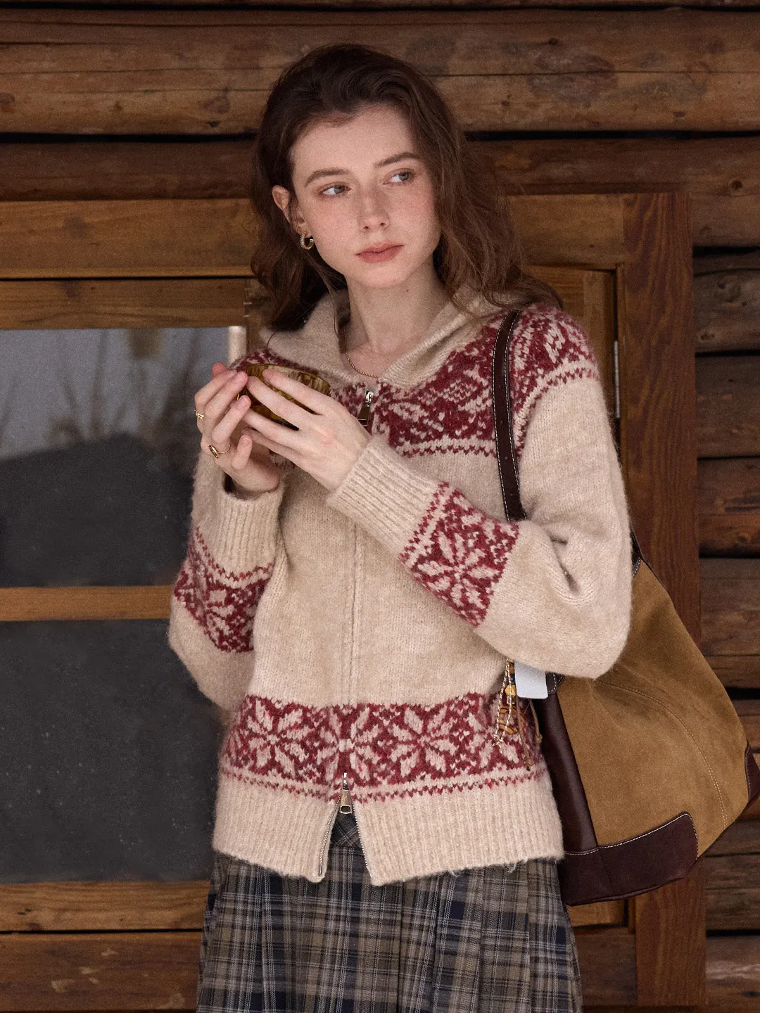 Novalee V-Neck Wool Cardigan sold by Simple Retro product image thumbnail 3