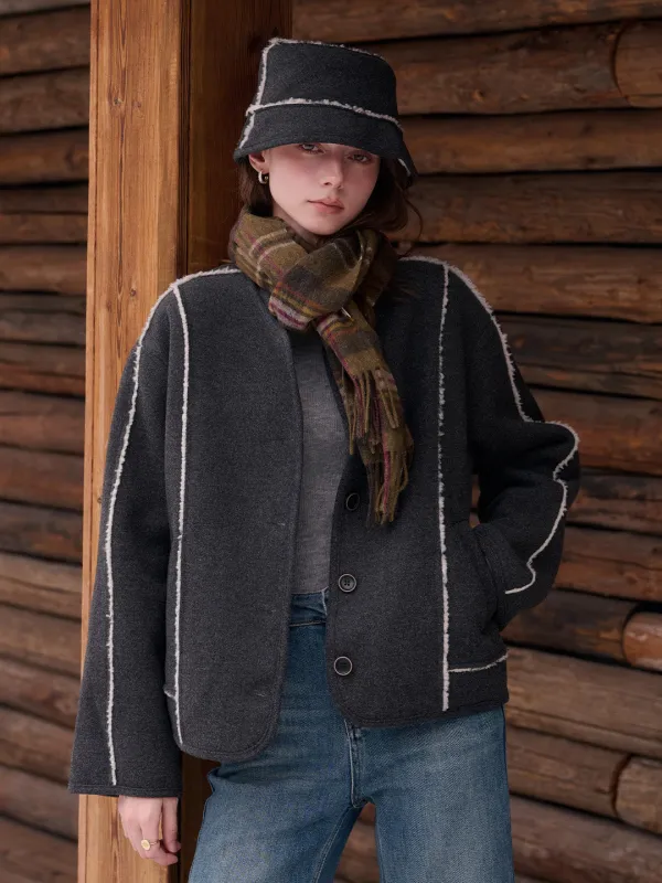 Aileen Round Neck Silhouette Coat (with Hat/Bag) sold by Simple Retro