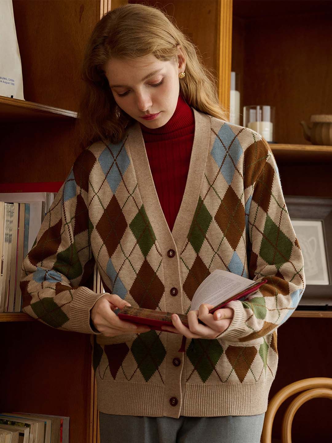 Jolene Argyle Patterned Knit Cardigan sold by Simple Retro product image thumbnail 7