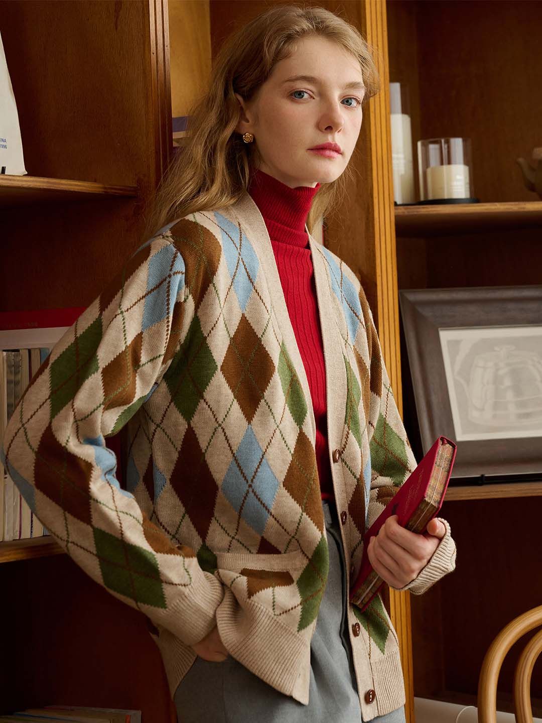 Jolene Argyle Patterned Knit Cardigan sold by Simple Retro product image thumbnail 8