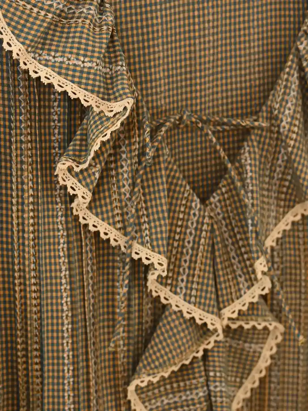 Celia V-Neck Ruffle Lace Blouse sold by Simple Retro product image thumbnail 3