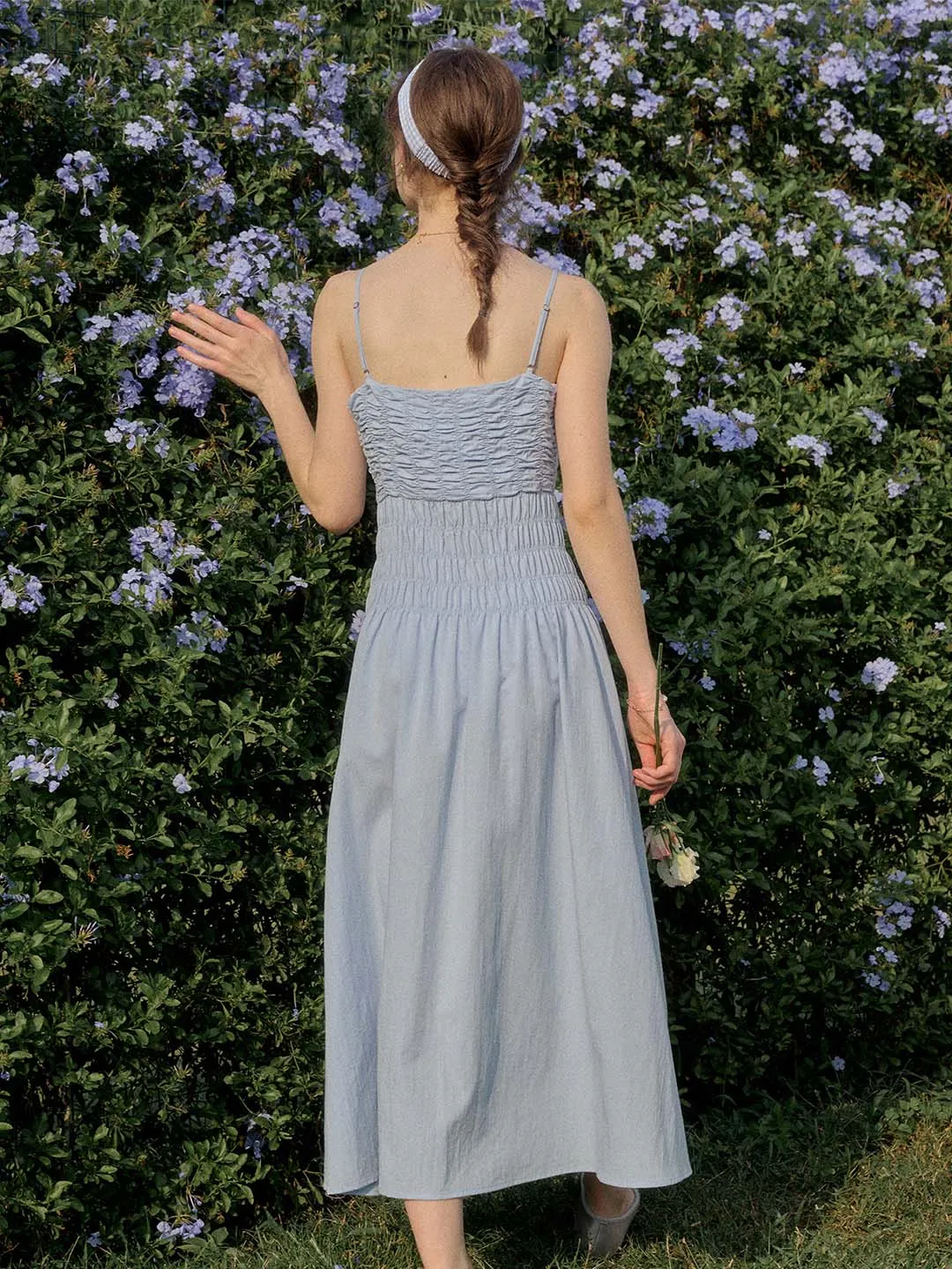 【Final Sale】Avayah Bow Smocked Slip Dress sold by Simple Retro product image thumbnail 5
