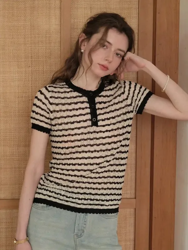 Mazie Round Neck Mulberry Silk Blouse made by Simple Retro