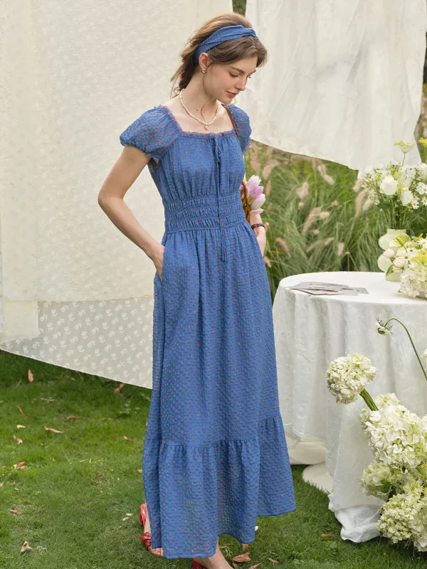 Carmen Sweetheart Neck Puff Sleeve Dress made by Simple Retro