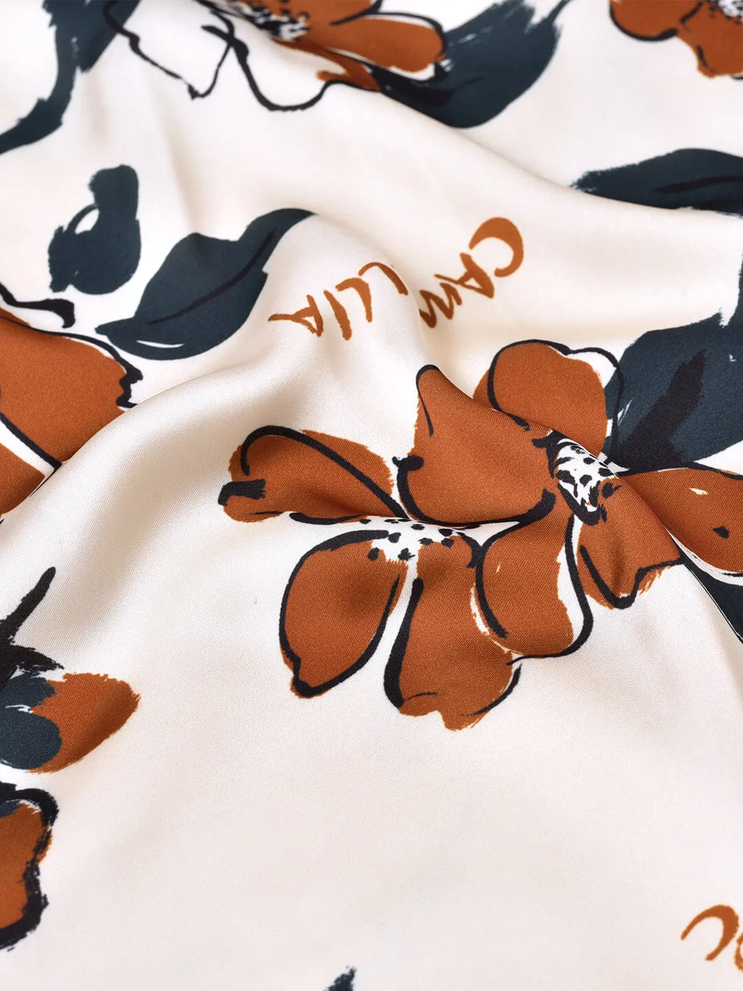 【Final Sale】Chowxiaodou Camellia Printed Red Midi Dress sold by Simple Retro product image thumbnail 3