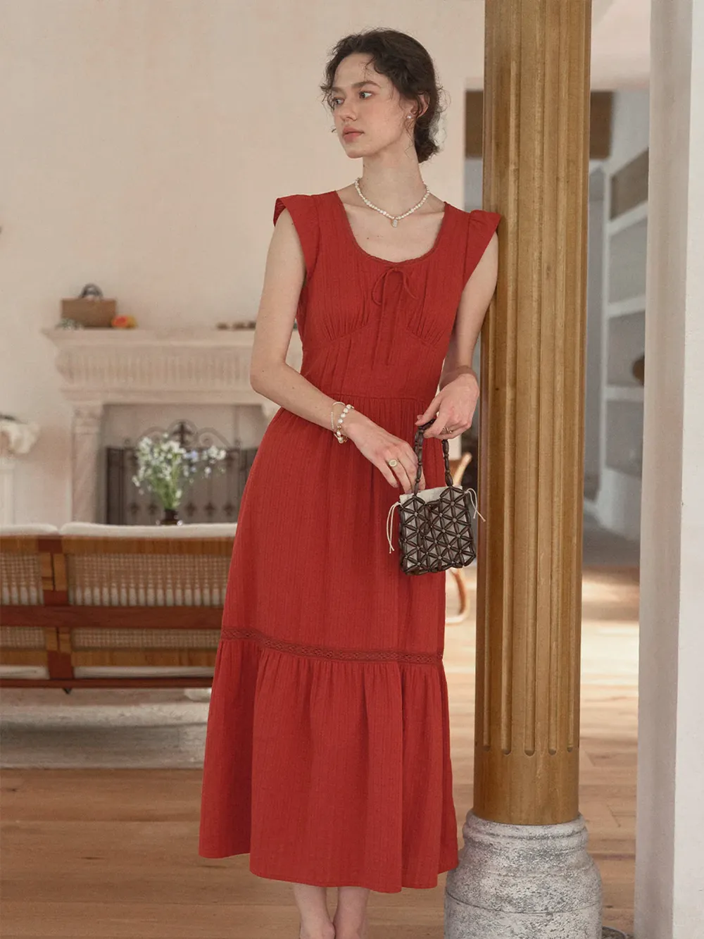 Tempest Round Neck 100% Cotton Dress sold by Simple Retro