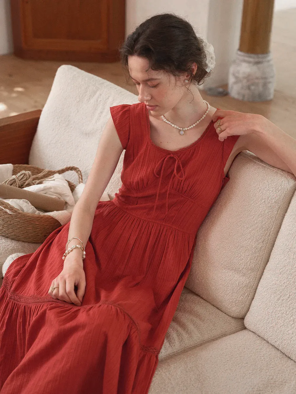 Tempest Round Neck 100% Cotton Dress sold by Simple Retro product image thumbnail 3