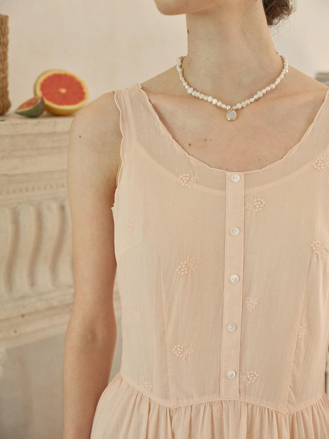 Lyric Round Neck 100% Cotton Dress sold by Simple Retro