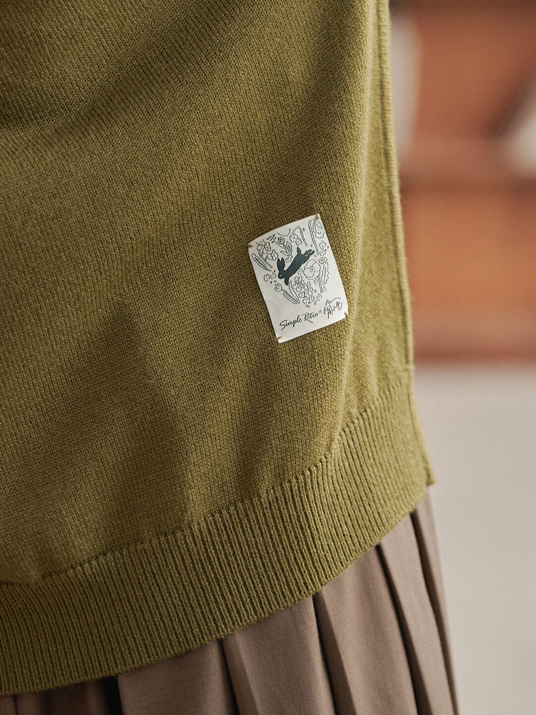 Rabbit Fair Isle Round Neck Knitwear sold by Simple Retro product image thumbnail 3