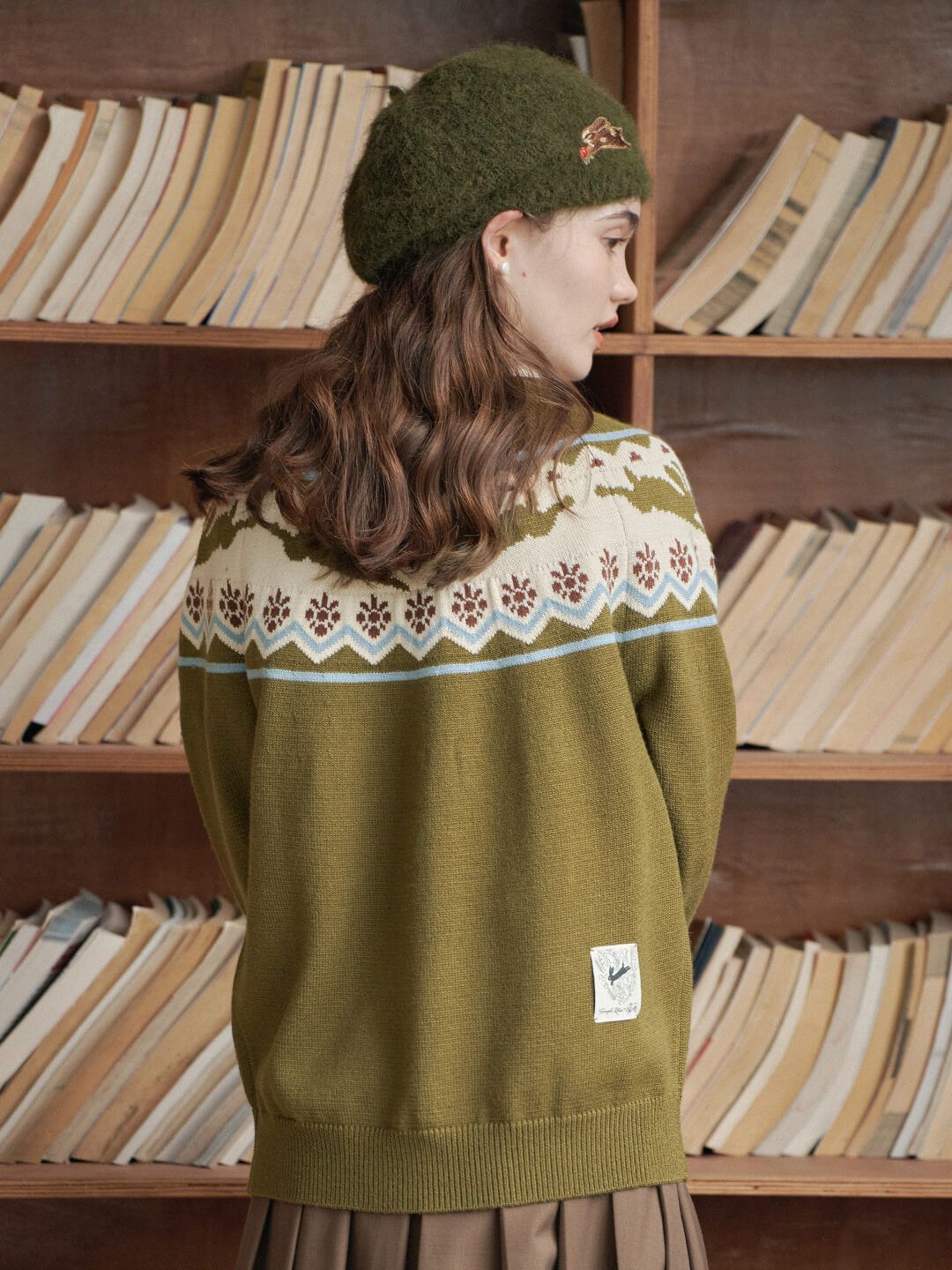 Rabbit Fair Isle Round Neck Knitwear sold by Simple Retro product image thumbnail 5