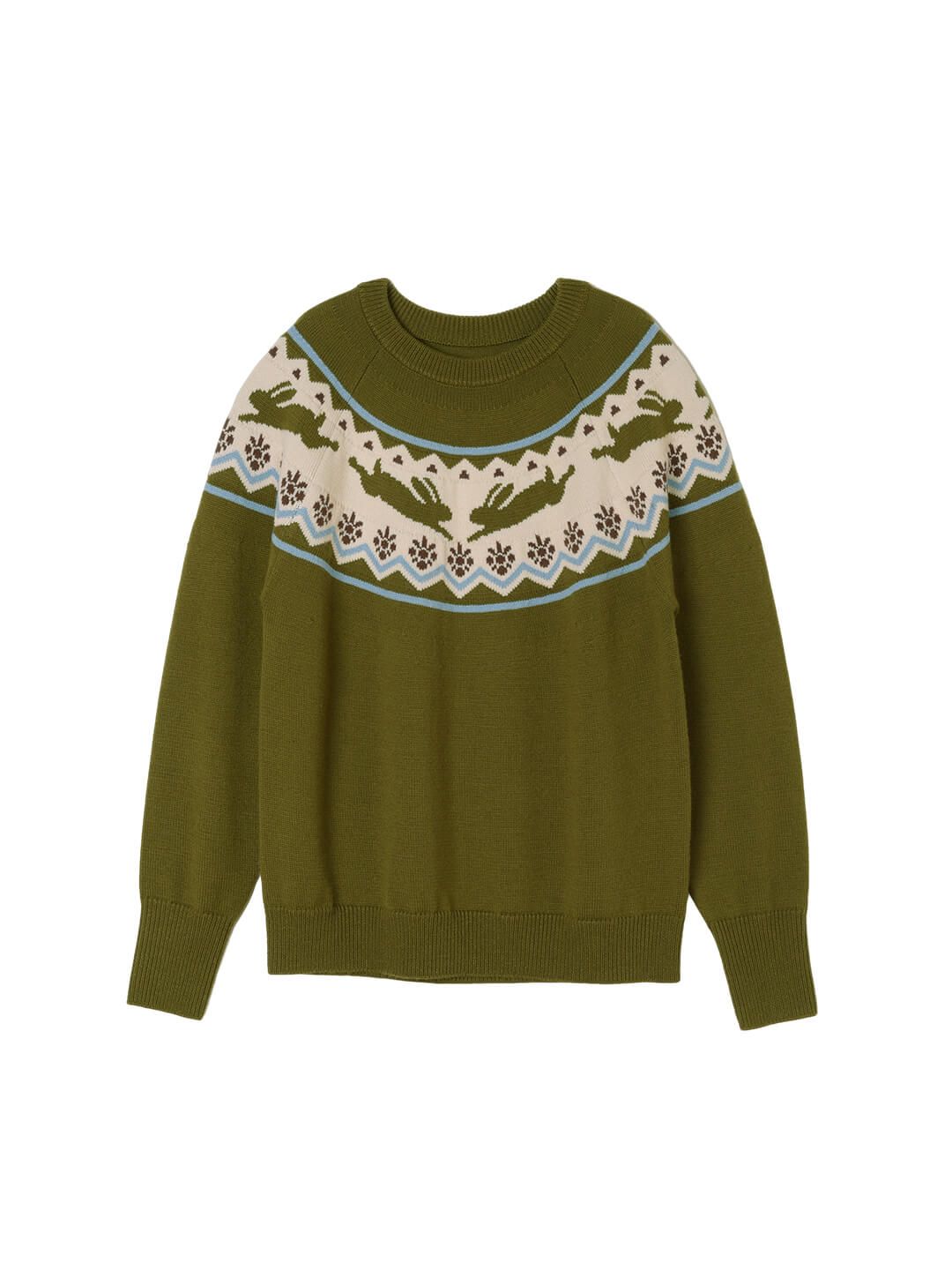 Rabbit Fair Isle Round Neck Knitwear sold by Simple Retro product image thumbnail 11