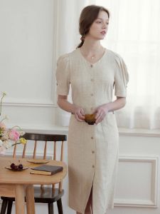 Rosa Elegant V-Neck Puff Sleeve Dress sold by Simple Retro