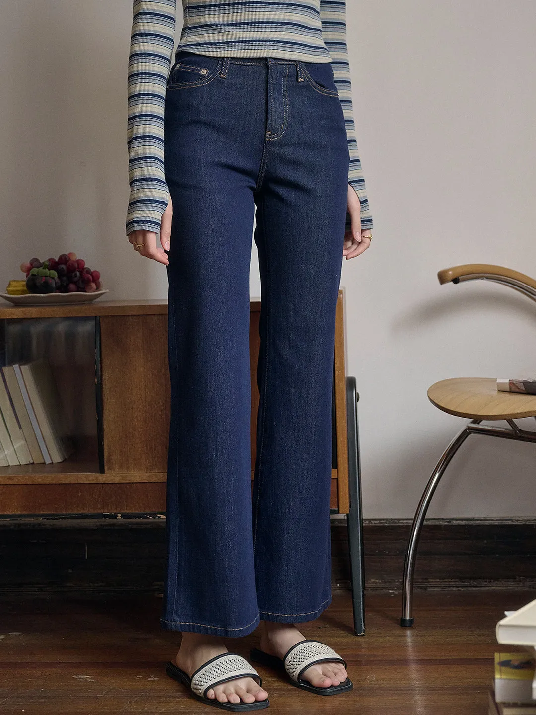 Thalia Vintage High Waist Slight Bootcut Jeans sold by Simple Retro product image thumbnail 2