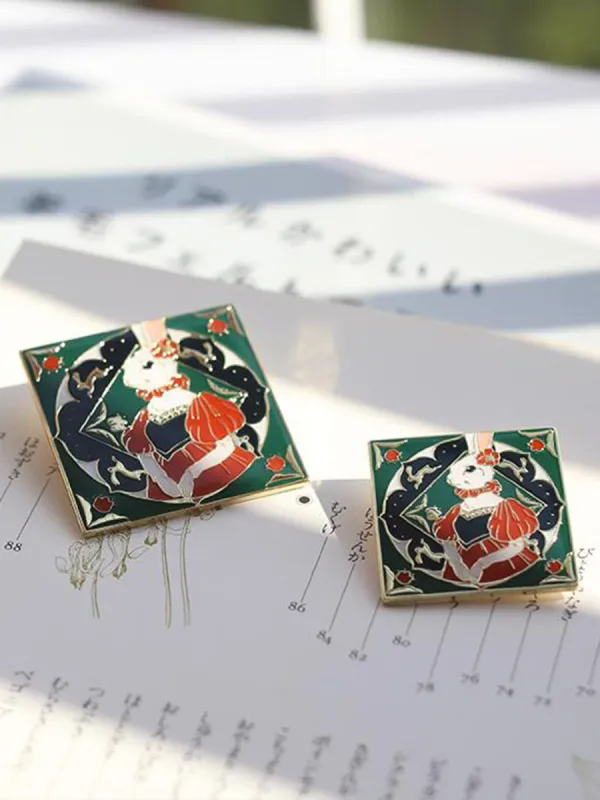 Chowxiaodou Rabbit Pin sold by Simple Retro