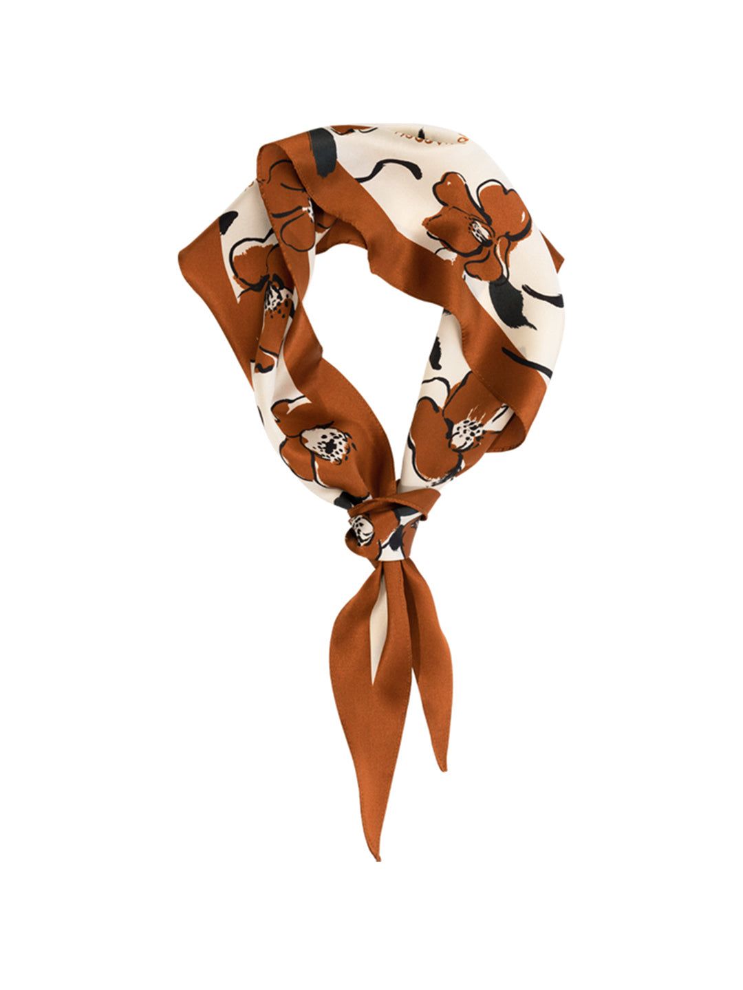 Chowxiaodou Rainbow Girl Satin Silk Rhombic Scarf sold by Simple Retro product image thumbnail 2