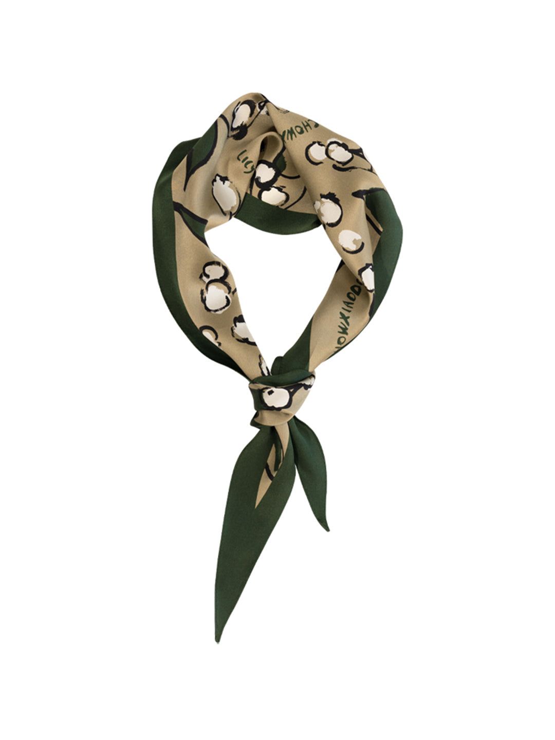 Chowxiaodou Rainbow Girl Satin Silk Rhombic Scarf sold by Simple Retro product image thumbnail 5