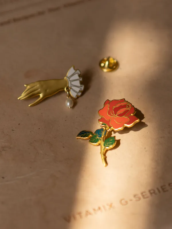 Chowxiaodou Rose Pin sold by Simple Retro