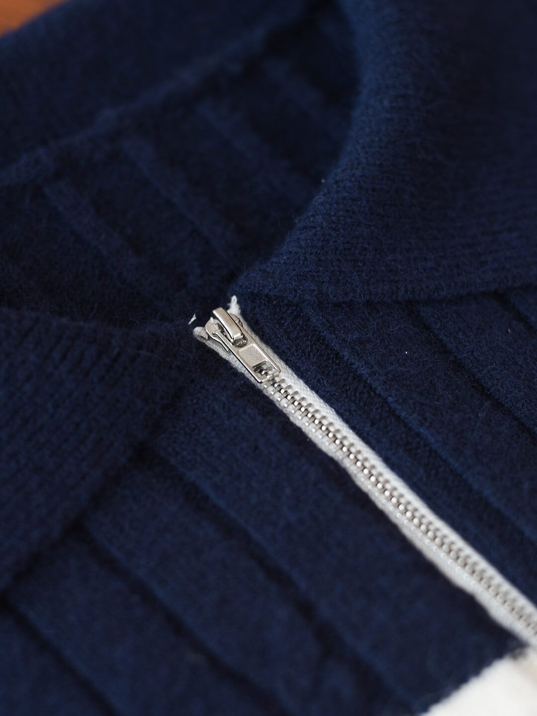 【FINAL SALE】Lyla Polo Cable Blue Knit Sweater sold by Simple Retro product image thumbnail 6