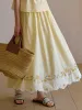 Ashley Floral Embroidery 100% Cotton Skirt sold by Simple Retro
