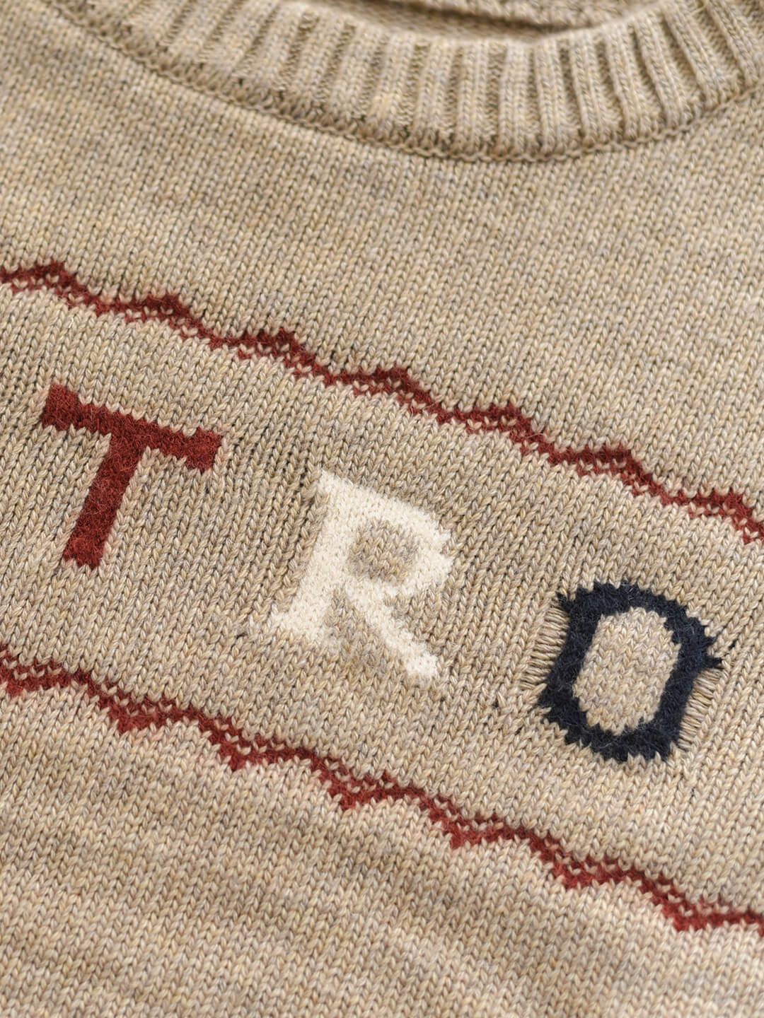 Ayla Crewneck Brown Knit Sweater sold by Simple Retro product image thumbnail 6