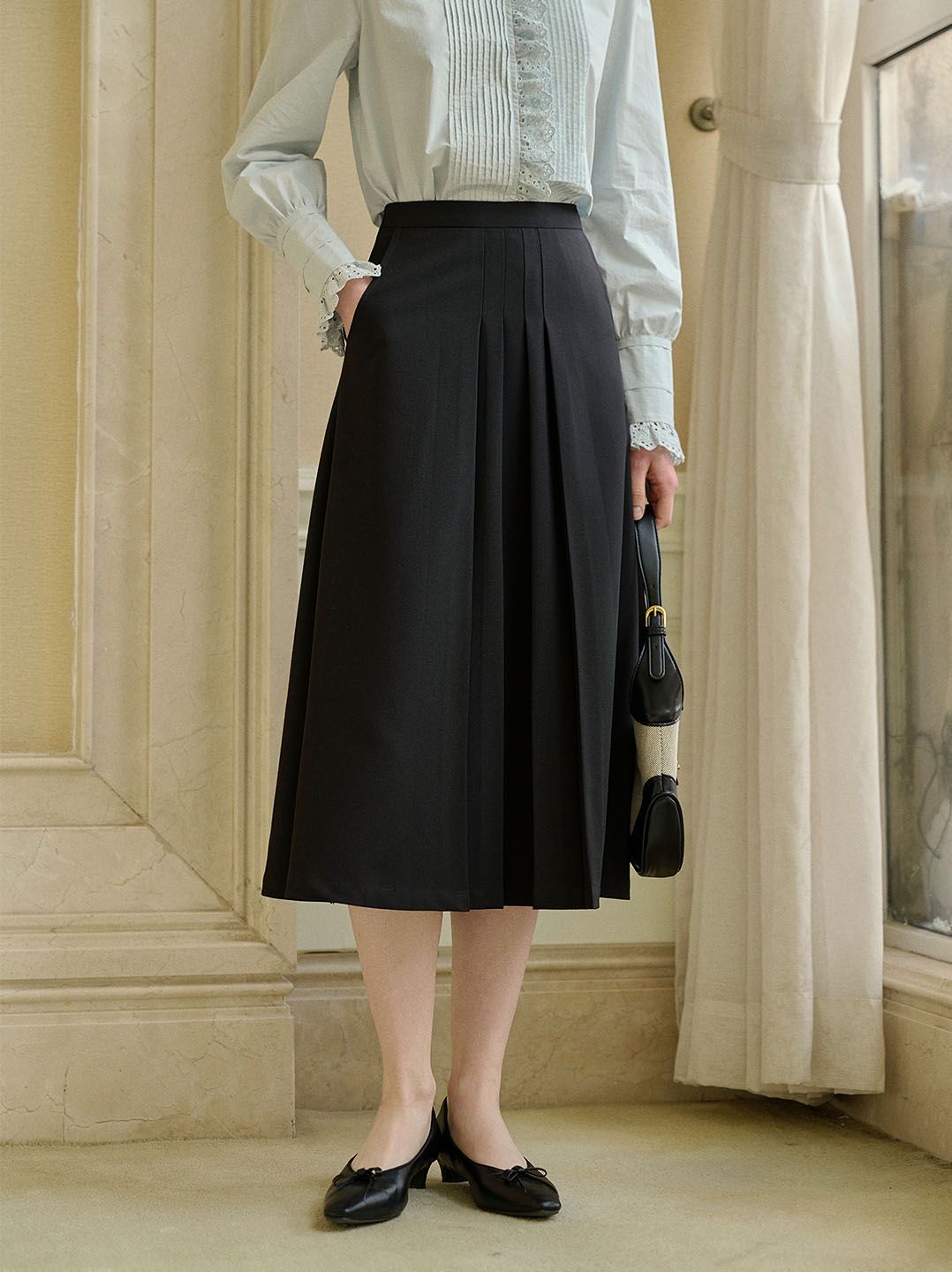 Sydney A-line Pleated Skirt sold by Simple Retro product image thumbnail 3