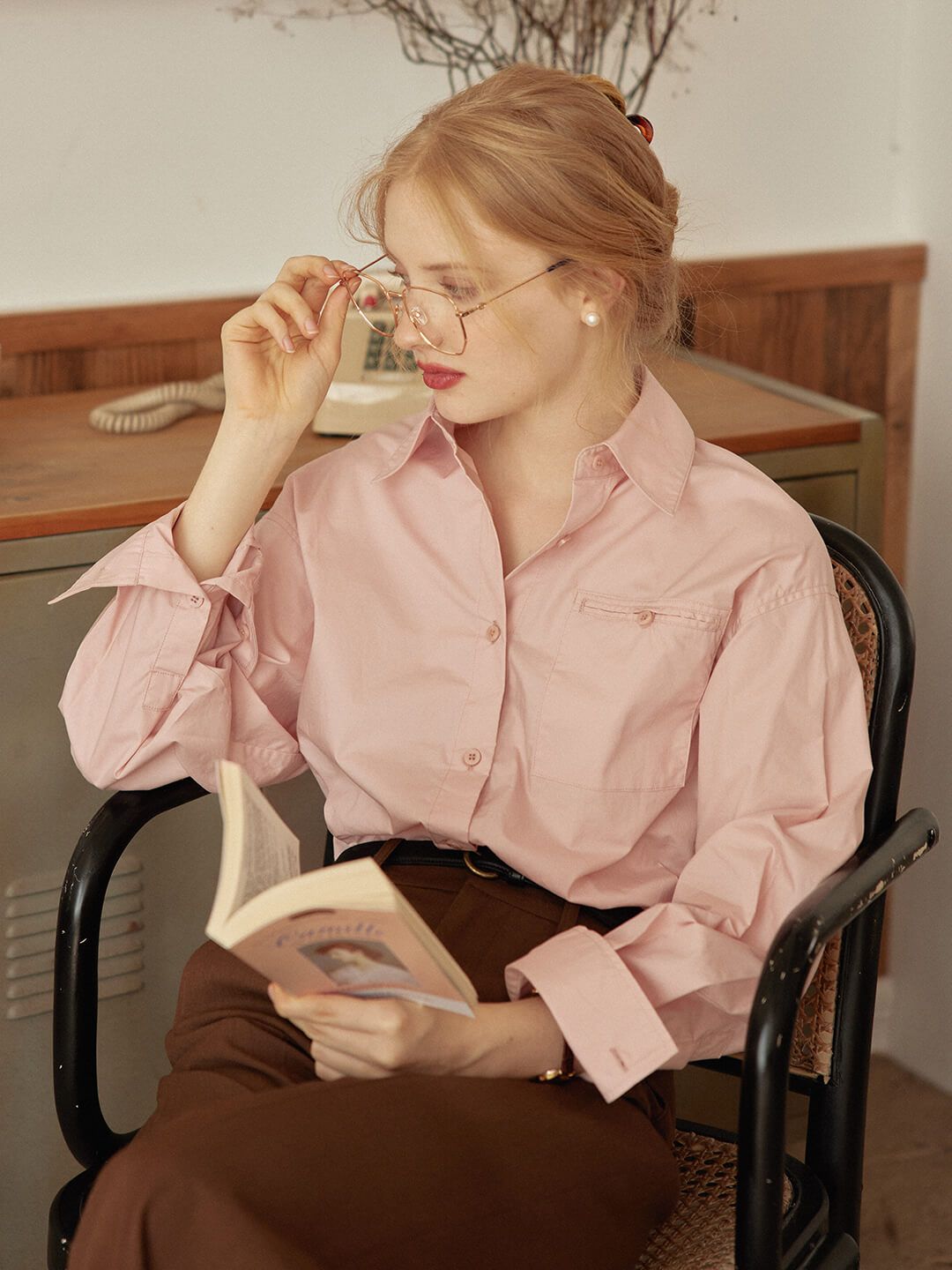 Blanche Pink Blouse sold by Simple Retro product image thumbnail 7