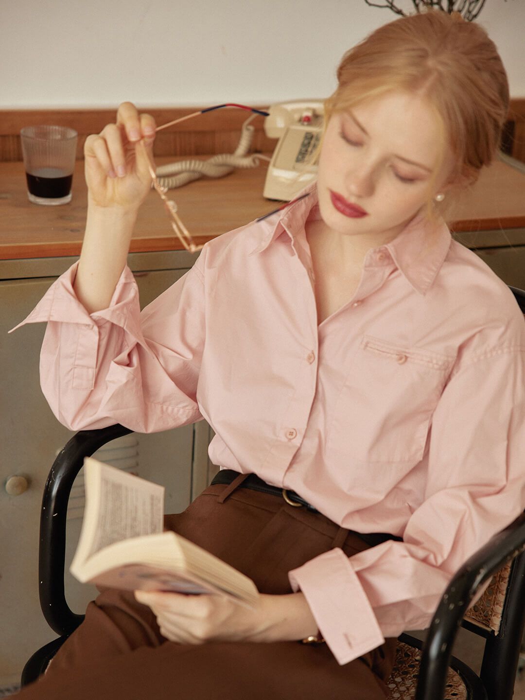 Blanche Pink Blouse sold by Simple Retro