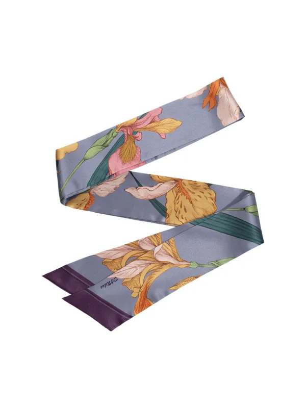 Chowxiaodou 16 Momme  Iris Silk neck bow -Purple made by Simple Retro
